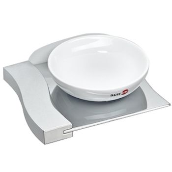 Мыльница настенная Schein Swing 322C Хром, Белый — фото 1, Мыльницы