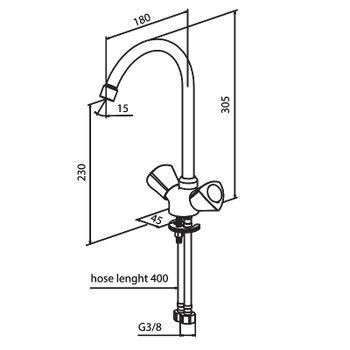Смеситель для кухни Damixa Object 340000000 Хром — фото 4, Смесители для кухни