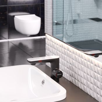 Смеситель для раковины Berges Morans 076002 с термостатом Черный матовый — фото 8, Смесители для раковины