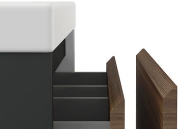 Тумба под раковину Cersanit Grande 60 64759 подвесная Черная Орех — фото 8, Тумбы под раковину