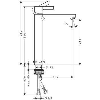 Смеситель для раковины Hansgrohe Metris S 31023000 Хром — фото 2, Смесители для раковины