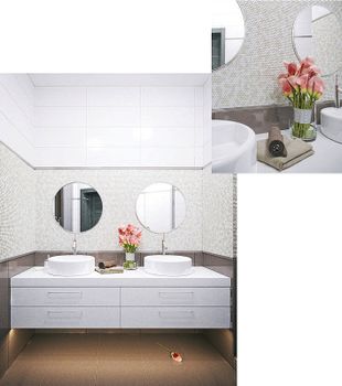 Стеклянная мозаика Bonaparte Titan Silver 31,8х31,8 см — фото 2, Мозаика