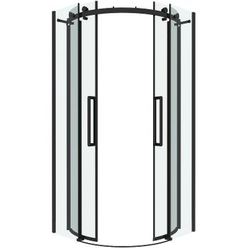 Душевой уголок Grossman Classic 90х90 301.K33.04.9090.21.00 профиль Черный матовый стекло прозрачное — фото 11, Душевые уголки четверть круга