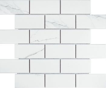 Керамическая мозаика StarMosaic Brick Carrara Matt PMB82223 29,1x29,5 см — фото 1, Мозаика