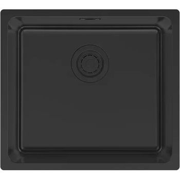 Кухонная мойка Paulmark Yuni 49 Uni YU49-MBN Черная матовая — фото 1, Кухонные мойки