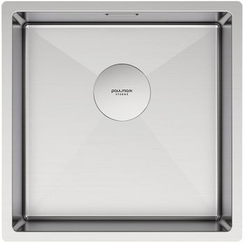 Кухонная мойка Paulmark Next 44 Uni PM214444-BS Брашированная сталь — фото 1, Кухонные мойки