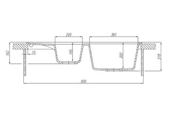 Кухонная мойка Aquaton Делия 87 1A716232DE290 Шампань — фото 5, Кухонные мойки