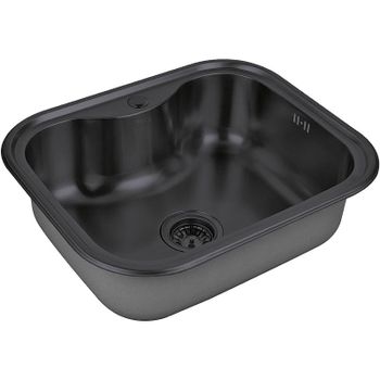 Кухонная мойка ZorG PVD Grafit 58 SZR 5848 GRAFIT Графит — фото 1, Кухонные мойки