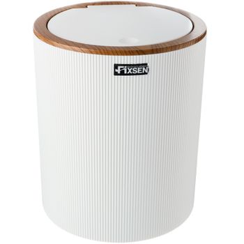 Ведро для мусора Fixsen White Boom FX-412-6 Белое — фото 1, Мусорные ведра