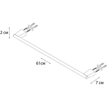 Полотенцедержатель Fixsen Trend FX-97801 Черный матовый — фото 2, Полотенцедержатели
