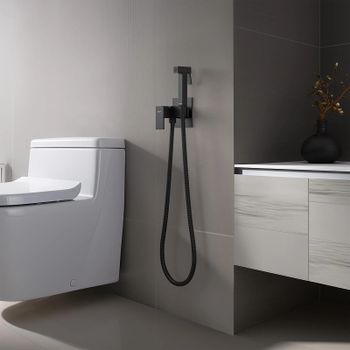 Гигиенический душ со смесителем Aquatek Либра AQ1022MB Черный матовый — фото 3, Гигиенические души