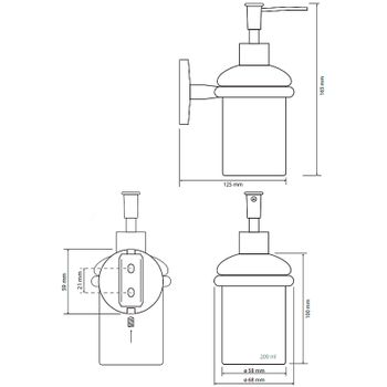 Дозатор для жидкого мыла Bemeta Nox 102408020 Черный матовый — фото 2, Дозаторы