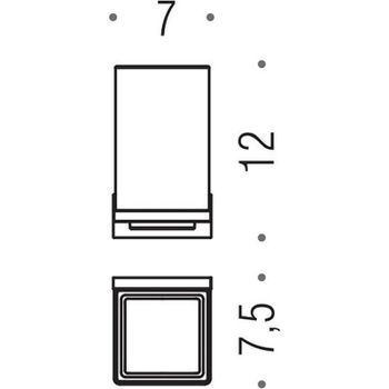 Стакан для зубных щеток Colombo Design Look B1602.NM-VAN Черный матовый — фото 4, Стаканы для зубных щеток