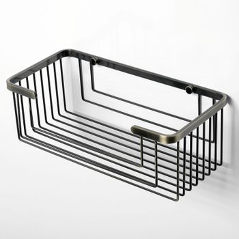 Полка корзина WasserKRAFT Exter K-744 Светлая бронза — фото 2, Полки для ванной и душа