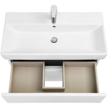 Тумба под раковину Roca Oleta 80 A857640806 подвесная Белый глянец — фото 4, Тумбы под раковину