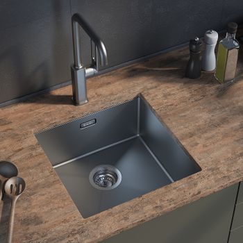 Кухонная мойка Iddis Edifice 44 EDI44G0i77 Графит — фото 3, Кухонные мойки