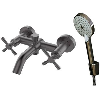 Смеситель для ванны Orange Mia M34-300gr Графит — фото 1, Смеситель для ванны