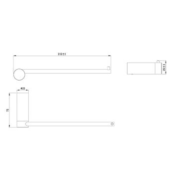 Полотенцедержатель Raiber Graceful RP-80004 Хром — фото 2, Полотенцедержатели