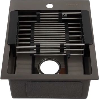 Кухонная мойка Fabia 40х50 40503G Графит — фото 1, Кухонные мойки