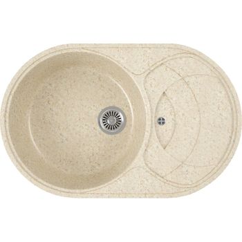 Кухонная мойка Domaci Бьелла DMC-18S GWS-18S-328 Бежевая — фото 1, Кухонные мойки