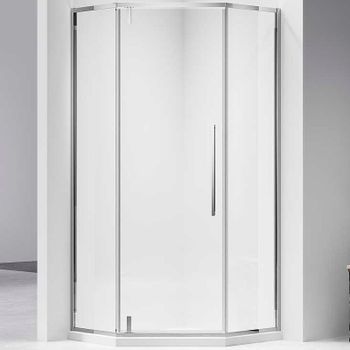 Душевой уголок Vincea Slim-N 90x90 VSP-4SN900CL профиль Хром стекло прозрачное — фото 1, Душевые уголки трапеция