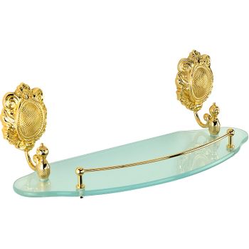 Стеклянная полка Migliore Cleopatra 16693 Золото — фото 1, Полки для ванной и душа