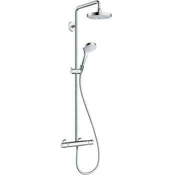 Душевая система Hansgrohe Croma Select S 27253400 с термостатом Хром Белая — фото 1, Душевые стойки