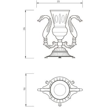 Стакан для зубных щеток Migliore Luxor 26216 Золото — фото 3, Стаканы для зубных щеток