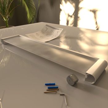 Стеклянная полка Altasan Лотос ЛТ70БМ Белая матовая — фото 4, Полки для ванной и душа