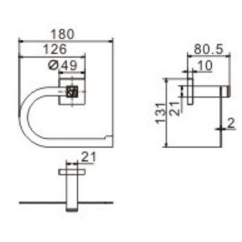 Держатель туалетной бумаги CeramaLux Venezia 88607A-1 Хром — фото 2, Держатели туалетной бумаги