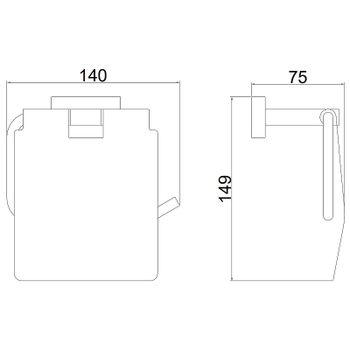 Держатель туалетной бумаги Belz B902 B90203 с крышкой Хром — фото 2, Держатели туалетной бумаги