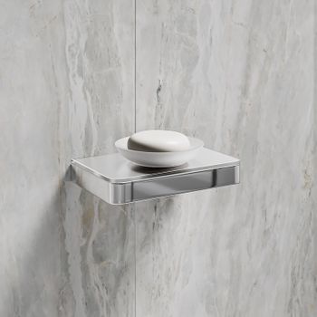 Мыльница Lemark Glass Line 9741037 Хром — фото 2, Мыльницы