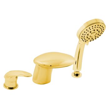 Смеситель на борт ванны Rav Slezak Dunaj D471.5YZ Золото — фото 1, Смесители на борт ванны