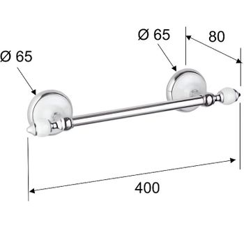 Полотенцедержатель Remer Epoca EP40CR Хром — фото 2, Полотенцедержатели