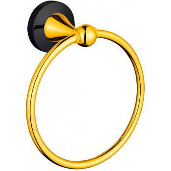 Кольцо для полотенец CeramaLux Luxury 57506 Черное Золото — фото 1, Полотенцедержатели