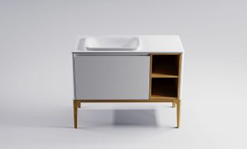 Тумба под раковину Astra Form Капелла 80 03110007 подвесная Белая — фото 19, Тумбы под раковину