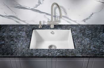 Кухонная мойка Milacio Leon 55 Cuarzo MC.77082 Белая — фото 3, Кухонные мойки