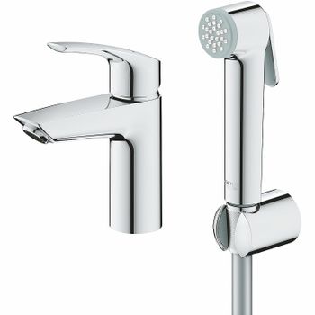Смеситель для раковины Grohe Eurosmart 23124003 с гигиеническим душем Хром — фото 3, Смесители для раковины