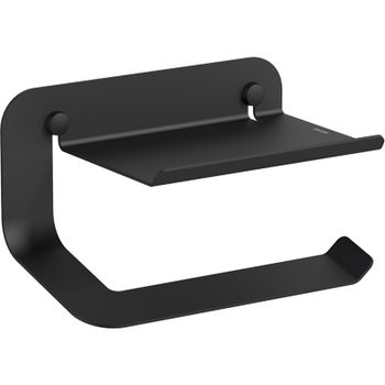 Держатель туалетной бумаги Sonia Quick 185252 с полкой Черный матовый — фото 1, Держатели туалетной бумаги