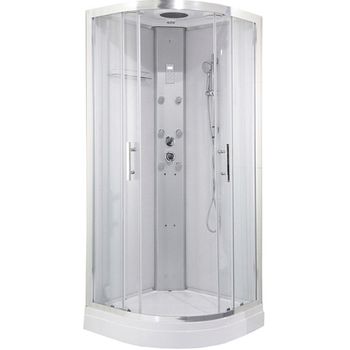 Душевая кабина Orans 90x90 86150s0 с баней профиль Белый задние стенки Белые — фото 1, Душевые кабины