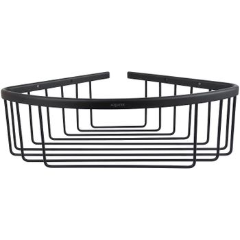 Полка корзина Aquatek AQ4006MB угловая Черная матовая — фото 1, Полки для ванной и душа