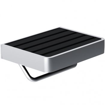 Держатель туалетной бумаги Damixa Jupiter DA77341500 с полкой Черный Хром — фото 1, Держатели туалетной бумаги