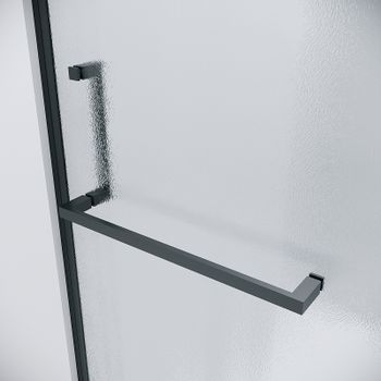 Душевая дверь Grossman Pragma 100 100.K33.03.100.21.02 профиль Черный матовый стекло шиншилла — фото 10, Распашные душевые двери