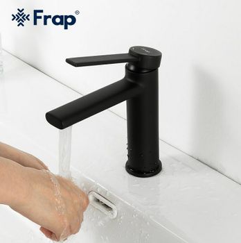 Смеситель для раковины Frap H67-6 F1067-6 Черный матовый — фото 3, Смесители для раковины