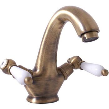 Смеситель для раковины Rav Slezak Morava retro MK528.5SM Бронза — фото 1, Смесители для раковины