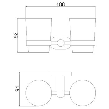 Стакан для зубных щеток Belz B905 B90508 Вороненая сталь — фото 2, Стаканы для зубных щеток