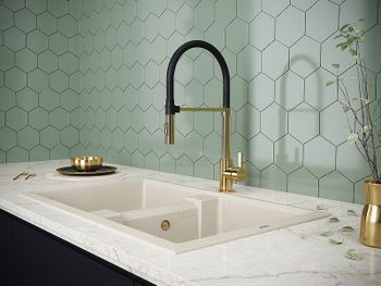 Смеситель для кухни Paulmark Halt Ha214021-G Золото — фото 9, Смесители для кухни