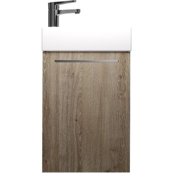 Тумба под раковину Creto Pollino 37 15-1418-1419TR подвесная Truffle — фото 1, Тумбы под раковину