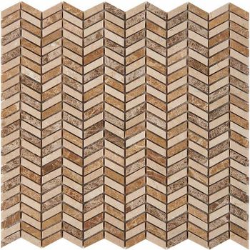 Каменная мозаика Pixmosaic Light Emperador, Cream marfil PIX289 29,8x30,7 см — фото 1, Мозаика