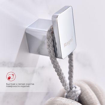 Товар: Крючок Raglo R301.05 Хром - фото 4 Крючок Raglo R301.05 Хром — фото 4, Крючки для полотенец